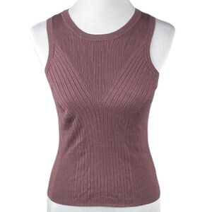 Express Mauve Ribbed Tank Top